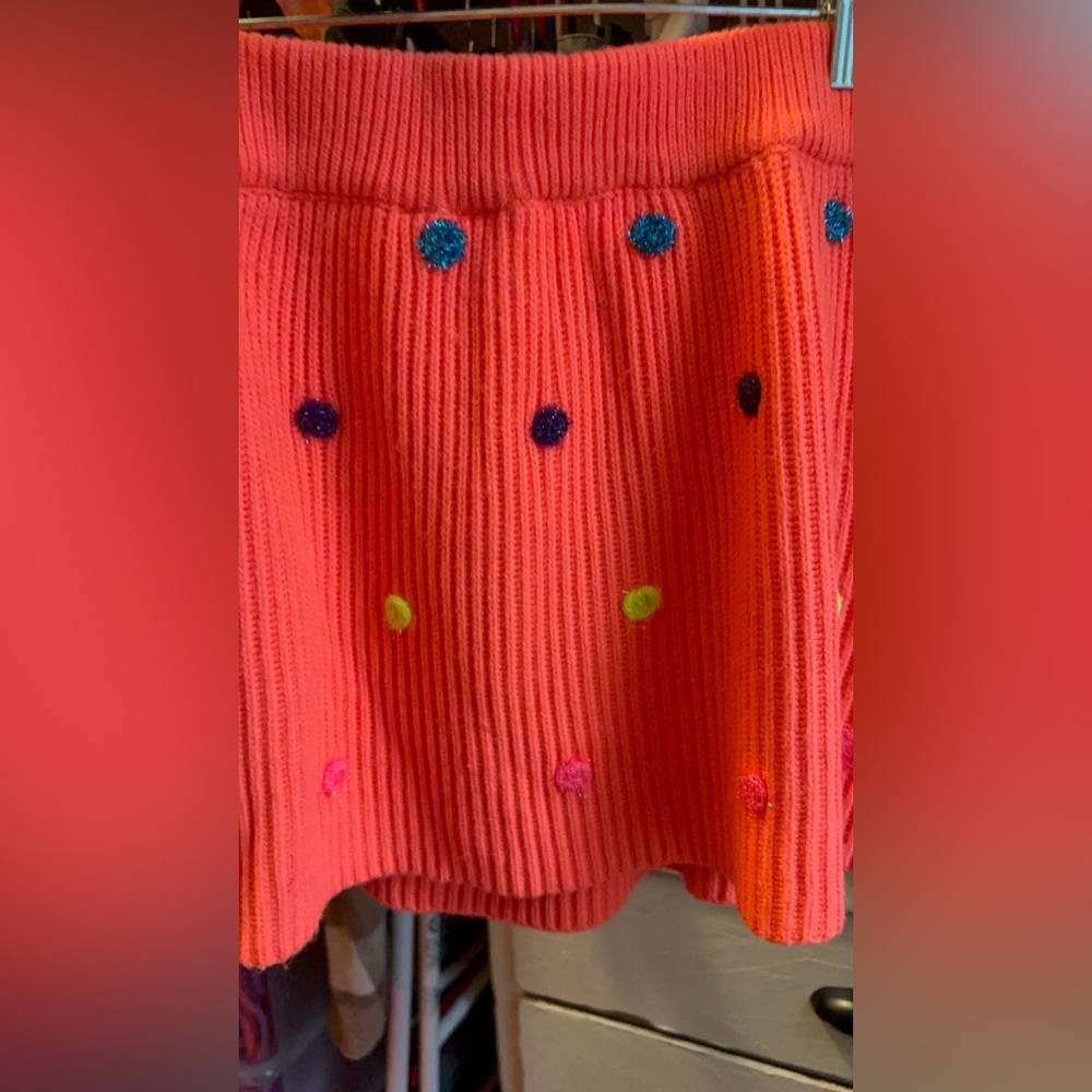 Queen of Sparkles Neon Orange Skirt - Picture 4 of 5